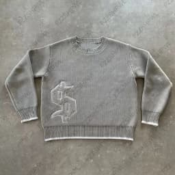 Punk High street Y2k Knitted sweater Subculture Hip Hop Aesthetics Graphic Print Unique Pullover Rock Goth Oversized Knitt Top