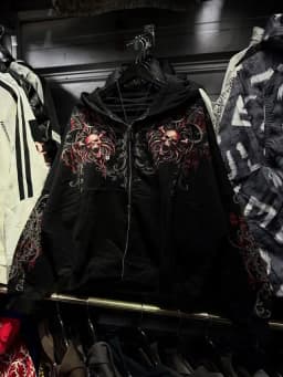 Mens Zip Up Hoodie Dark Blue Wings Print Unique Graphic Y2K Streetwear American Urban Pullover Youth Clothing Hooded Sweatshirt