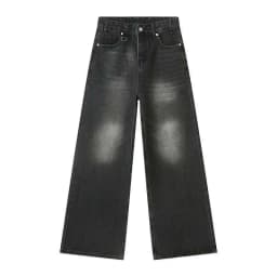 IEFB Vintage Camouflage Men's Jeans Fashion Washed Casual Wide Leg Denim Pants Autumn Winter Loose Male Trousers Old Blue 9C354