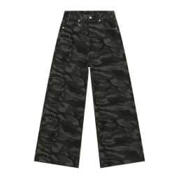 IEFB Vintage Camouflage Men's Jeans Fashion Washed Casual Wide Leg Denim Pants Autumn Winter Loose Male Trousers Old Blue 9C354
