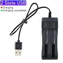 18650 Battery Charger 1/2/4 Slots Dual 18650 Charging 3.7V Rechargeable Lithium Battery USB Charger For 16340 14500 18650