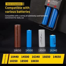 18650 Battery Charger 1/2/4 Slots Dual 18650 Charging 3.7V Rechargeable Lithium Battery USB Charger For 16340 14500 18650