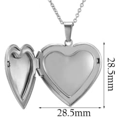 Stainless Steel I Love You to The Moon and Back Photo Memory Locket Heart Pendants Necklace Pictures Locket Jewelry for Women
