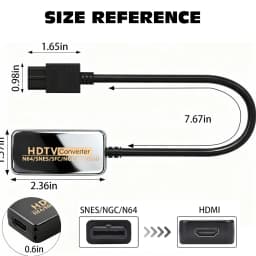 1080P NGC/SNES/N64 To HDMI Converter Adapter,HDMI Cable for Nintend 64 SNES Console Game Cube Plug and Play Restore Game Screen