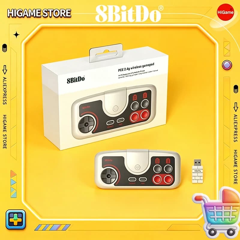 8BitDo Wireless Gamepad Controller for PC Engine Mini PC Engine Core Grafx Mini for Switch