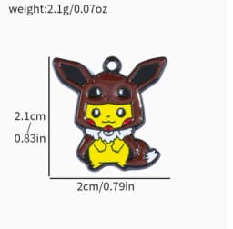 5pcs cartoon anime Charm for Jewelry Making Enamel Necklace Keychain Phone Pendant Diy Accessories Alloy Metal Gold 