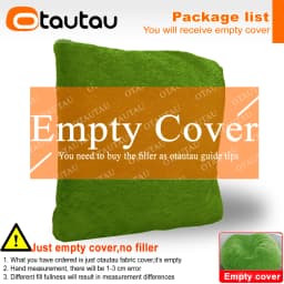 OTAUTAU 2/3/4ft Fluffy Faux Fur Bean Bag Cover Pouf Beanbag Cover DD003【No Filler Inside!You Need To Buy Filler Yourself】