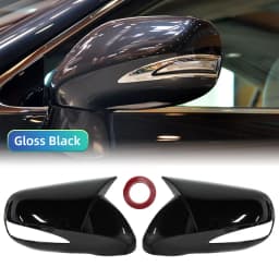 For LHD Lexus IS350 IS250 ES350 2008-2012 Car Rearview Side Mirror Cover Wing Cap Sticker Exterior Door Case Trim Carbon