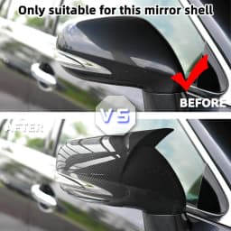 For LHD Lexus IS350 IS250 ES350 2008-2012 Car Rearview Side Mirror Cover Wing Cap Sticker Exterior Door Case Trim Carbon