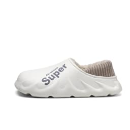 Women Men Winter Warm EVA Soft Sole Waterproof Slides Slippers Slip On Scuff Clogs Short Plush Platform House Shoes Indoor