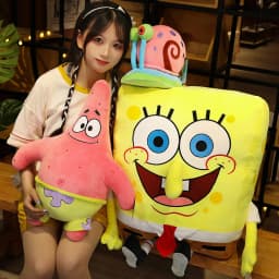 Original Peluche Spongebob Patrick Star Eugene H. Krabs Gary the Snail Plush Toy Throw Pillow Cute Plushies Decorations Gift