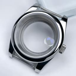 NH35 Case 39mm DJ Bezel Sapphire Glass Mirror Stainless Steel President Bracelet Suitable For NH35 NH36 Seik Movement Mod Parts