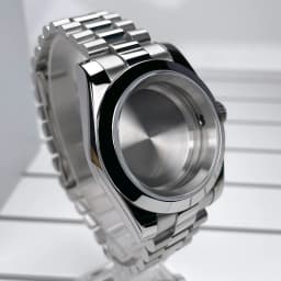NH35 Case 39mm DJ Bezel Sapphire Glass Mirror Stainless Steel President Bracelet Suitable For NH35 NH36 Seik Movement Mod Parts