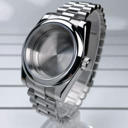NH35 Case 39mm DJ Bezel Sapphire Glass Mirror Stainless Steel President Bracelet Suitable For NH35 NH36 Seik Movement Mod Parts