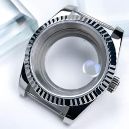 NH35 Case 39mm DJ Bezel Sapphire Glass Mirror Stainless Steel President Bracelet Suitable For NH35 NH36 Seik Movement Mod Parts