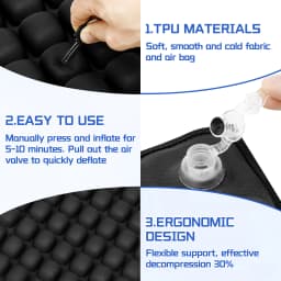 Air Bags Travel Cushion High Rebound Pressur 3D Air Cell Seat Cushion Lightweight Breathable for Car Office Chair Home