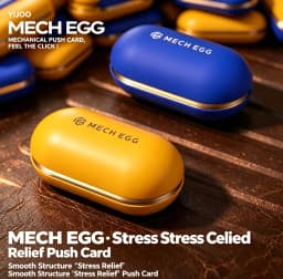 Metal Fidget Slider Toy EDC Pocket Stress Relief Gadget Mechanical Egg Anxiety Relief Cool Desk Toy for Adults/Kid Gift for ADHD