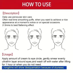 Instant Lift Eye Cream. For Men Women. Good Skin Ductility. Softens Smooths Tender Eye Area. Visible Firming. 20g Net.