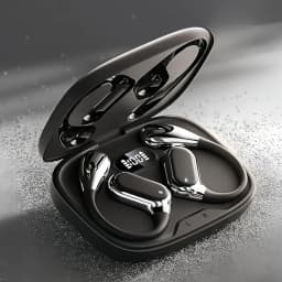 Open Ear Wireless Earbuds Bluetooth Headphones, 50Hrs Playtime Stereo Sound Earphones with IPX7 Waterproof Ear Buds for Fitness