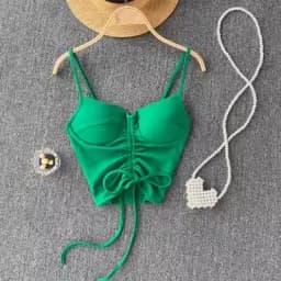 Strapless Western Style Skinny Tanks Camis for Women Summer Casual Solid Colours Female Corset Crop Tube Tops with Built In Bras