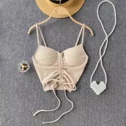 Strapless Western Style Skinny Tanks Camis for Women Summer Casual Solid Colours Female Corset Crop Tube Tops with Built In Bras