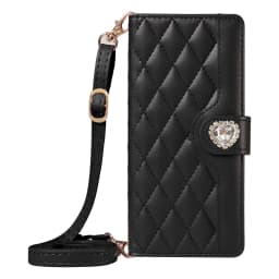 Crossbody Flip Case for Redmi 14C 14R 13C 13 12 11A 10C 10X 10 9C 9A 9 A5 A4 A3 Diamond Leather 3 Cards Wrist Strap Wallet Cover