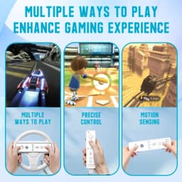 2in1 Controller For Nintendo WII/WII U Gaming Left Right Joystick Wireless Gamepads Optional Motionplus Func Game Remote Control