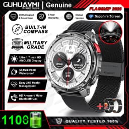 2026 New T-Rex3 Pro 1100mAh Battery Smart Watch GPS path 5ATM Waterproof Sports Run tracker Outdoors Compass Military Smartwatch