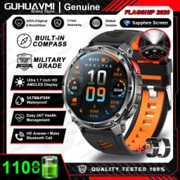 2026 New T-Rex3 Pro 1100mAh Battery Smart Watch GPS path 5ATM Waterproof Sports Run tracker Outdoors Compass Military Smartwatch