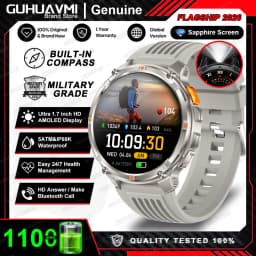 2026 New T-Rex3 Pro 1100mAh Battery Smart Watch GPS path 5ATM Waterproof Sports Run tracker Outdoors Compass Military Smartwatch