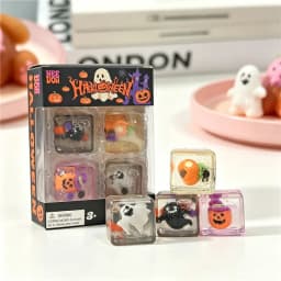 Schylling Needoh Halloween Teenie Mini Ice Cube 4Pack Fidger Sensory Toy Maltose Slow Rebound Anxiety Relief Squeeze Stress Ball