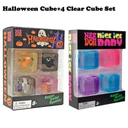 Schylling Needoh Halloween Teenie Mini Ice Cube 4Pack Fidger Sensory Toy Maltose Slow Rebound Anxiety Relief Squeeze Stress Ball