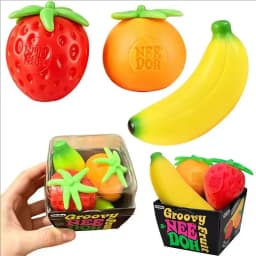 New Fruit NeeDoh Squishy Toy Simulated Strawberry Bananab Orange Fidget Sensory Toy Stress Relief Anti-Anxiety TPR Toy