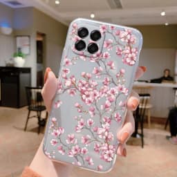 For Samsung Galaxy M33 5G Case Cover Cute Butterfly Flowers Protective Phone Case For Samsung M14 M15 M54 M55 M34 Transparent