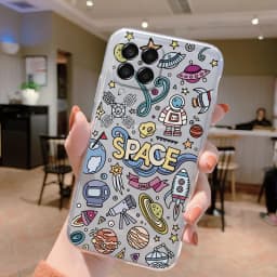 For Samsung Galaxy M33 5G Case Cover Cute Butterfly Flowers Protective Phone Case For Samsung M14 M15 M54 M55 M34 Transparent
