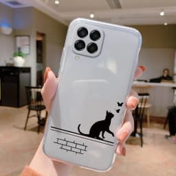 For Samsung Galaxy M33 5G Case Cover Cute Butterfly Flowers Protective Phone Case For Samsung M14 M15 M54 M55 M34 Transparent