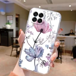 For Samsung Galaxy M33 5G Case Cover Cute Butterfly Flowers Protective Phone Case For Samsung M14 M15 M54 M55 M34 Transparent