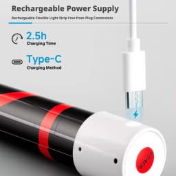 73cm Flexible Silicone LED Strip Light High Lumens LED Flashlight Stick Professional Work Light Portable Car Repair Tools