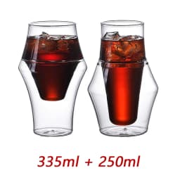 FOME Double Walled Glass Cup Transparent Coffee Milk Mug Espresso Cup Home Brandy Wine Cocktail Glasses Tasting Cup