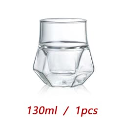 FOME Double Walled Glass Cup Transparent Coffee Milk Mug Espresso Cup Home Brandy Wine Cocktail Glasses Tasting Cup