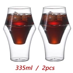 FOME Double Walled Glass Cup Transparent Coffee Milk Mug Espresso Cup Home Brandy Wine Cocktail Glasses Tasting Cup