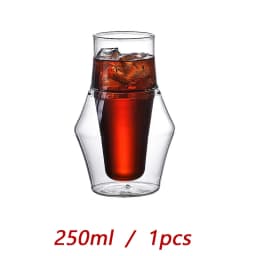 FOME Double Walled Glass Cup Transparent Coffee Milk Mug Espresso Cup Home Brandy Wine Cocktail Glasses Tasting Cup