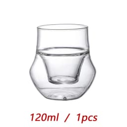 FOME Double Walled Glass Cup Transparent Coffee Milk Mug Espresso Cup Home Brandy Wine Cocktail Glasses Tasting Cup