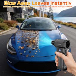 Car Vacuum Cleaner Turbo Fan Air Blower Cleaning Tools Air Duster Electric Dust Collector Hair Dryer for RV Truck Trailer Home Outdoors Camping Universal Auto Accessories