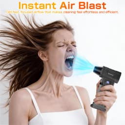 Car Vacuum Cleaner Turbo Fan Air Blower Cleaning Tools Air Duster Electric Dust Collector Hair Dryer for RV Truck Trailer Home Outdoors Camping Universal Auto Accessories