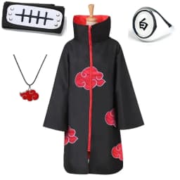 Akatsuki Uchiha Tobi Obito Akatsuki Cosplay Costume Cloak Mask Halloween Man Woman Cosplay Costume Headband Accessories