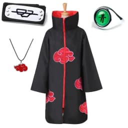 Akatsuki Uchiha Tobi Obito Akatsuki Cosplay Costume Cloak Mask Halloween Man Woman Cosplay Costume Headband Accessories