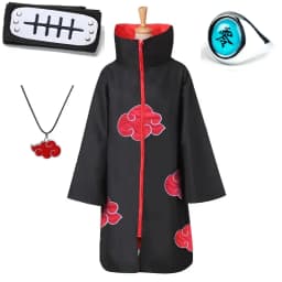 Akatsuki Uchiha Tobi Obito Akatsuki Cosplay Costume Cloak Mask Halloween Man Woman Cosplay Costume Headband Accessories