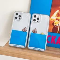 Floating Liquid Quicksand Transparent Soft Case Cover For iPhone 15 Plus 14 12 11 13 Pro MAX Cartoon Pirate Ship Icon Capa Coque