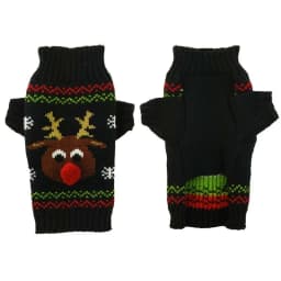 Christmas Dog Sweater Cute Cartoon Reindeer Xmas Pet Costume Puppy Cat Warm Clothes For Small Dogs Chihuahua Pug Winter Clothing